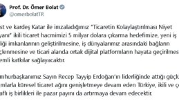 Bakan Bolat: Katar ile imzalanan ‘Niyet Beyanı’ önemli katkılar sağlayacak