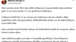 Bakan Şimşek: Fiyat istikrarına giden yol sabır ve kararlılık gerektiriyor