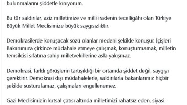 Bakan Tunç: CHP’li milletvekillerinin sözlü ve fiili saldırılarını şiddetle kınıyorum