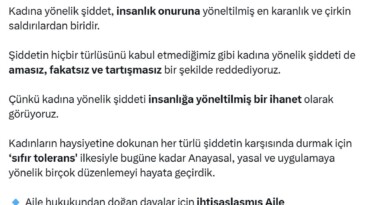 Bakan Tunç: Kadına şiddeti, insanlığa yöneltilmiş bir ihanet olarak görüyoruz