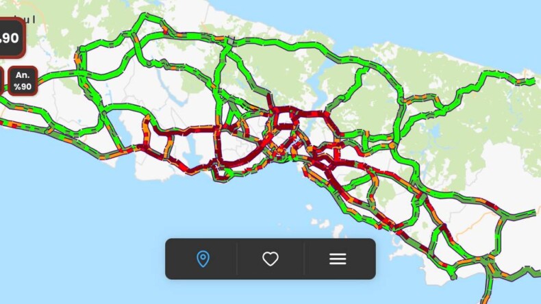 İstanbul-İstanbul’da trafik yoğunluğu yüzde 90’a ulaştı