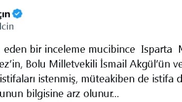 MHP’li Yalçın: İstifası istenen 3 milletvekilinin dilekçesi kabul edildi