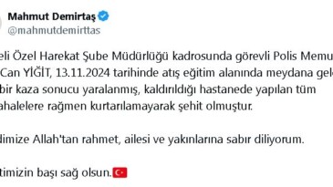 Tunceli’de atış eğitim alanında yaralanan polis memuru şehit oldu